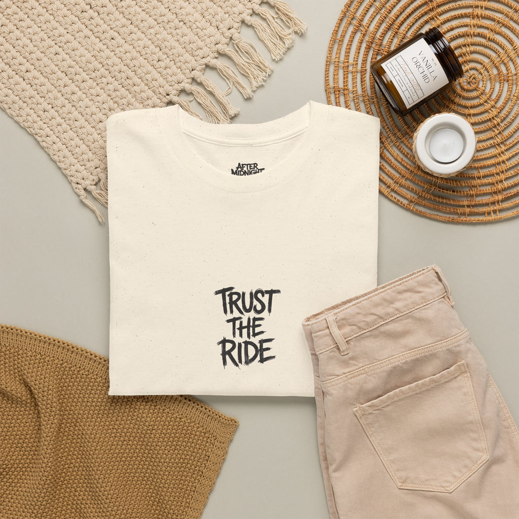 Ride By Faith Tee — "Trust The Ride" Christian Scripture T-Shirt (2 Corinthians 5:7)