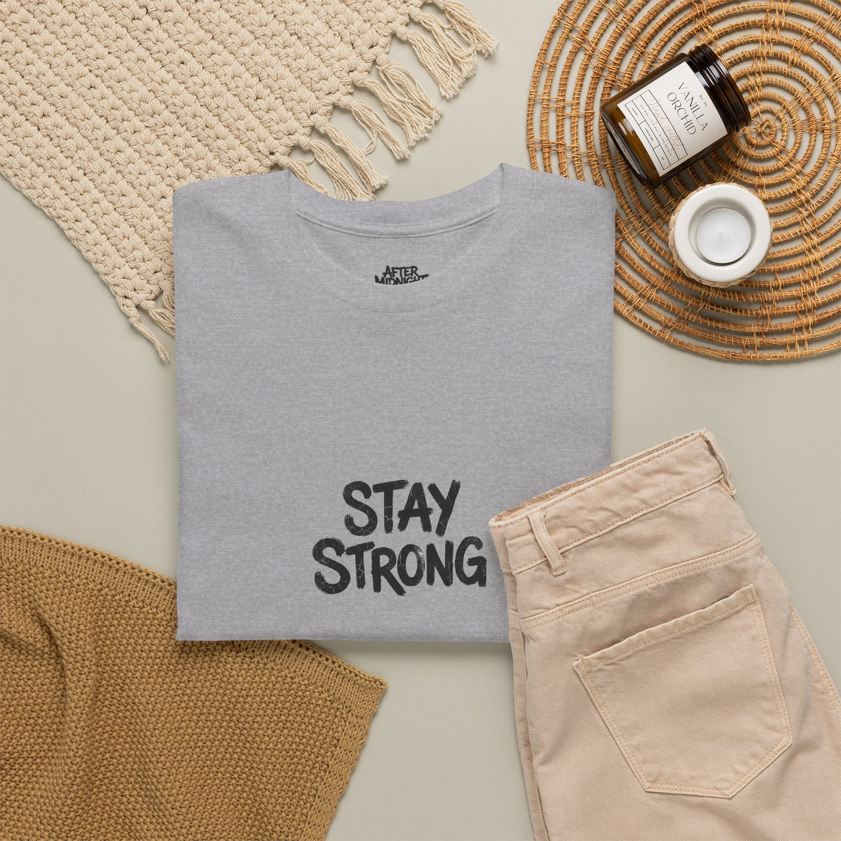Stay Strong Christian Tee — “The Lord Is My Strength” Psalm 28:7 Inspirational T-Shirt
