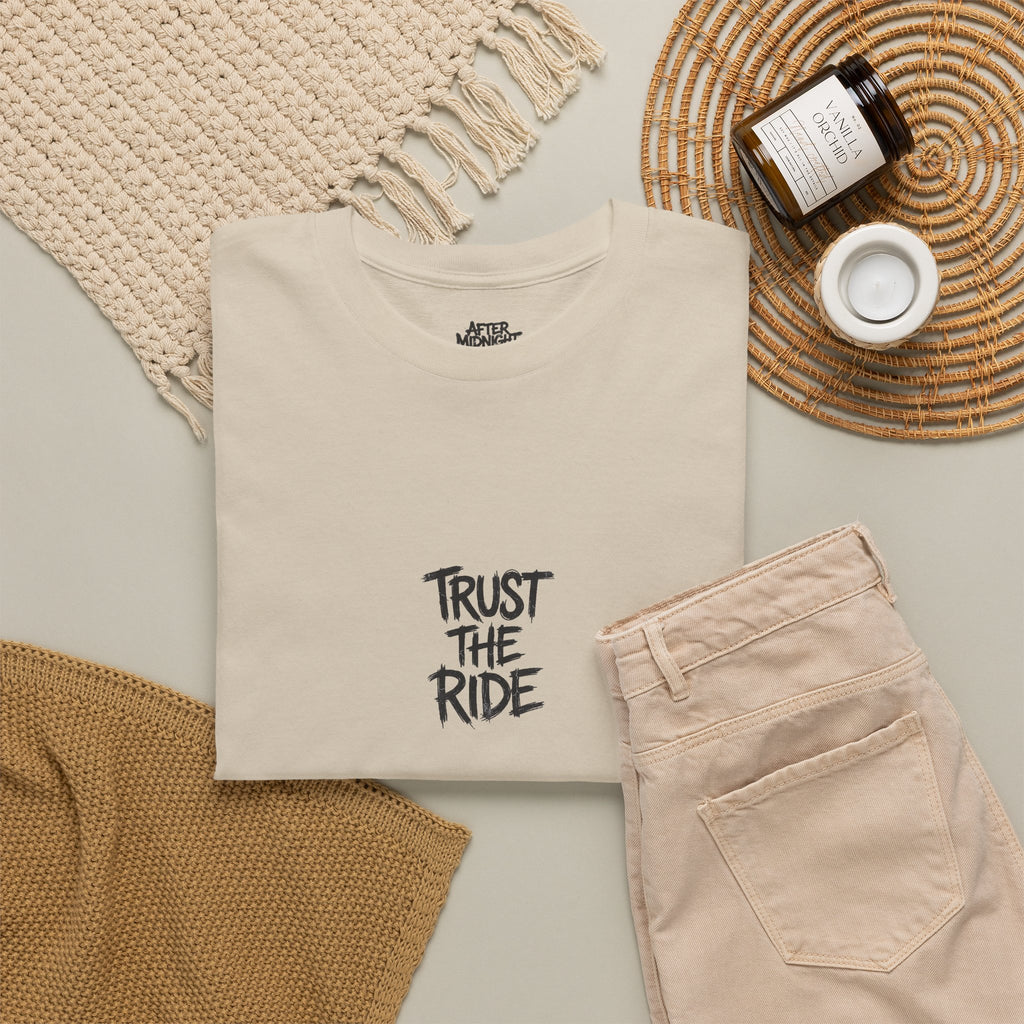 Ride By Faith Tee — "Trust The Ride" Christian Scripture T-Shirt (2 Corinthians 5:7)