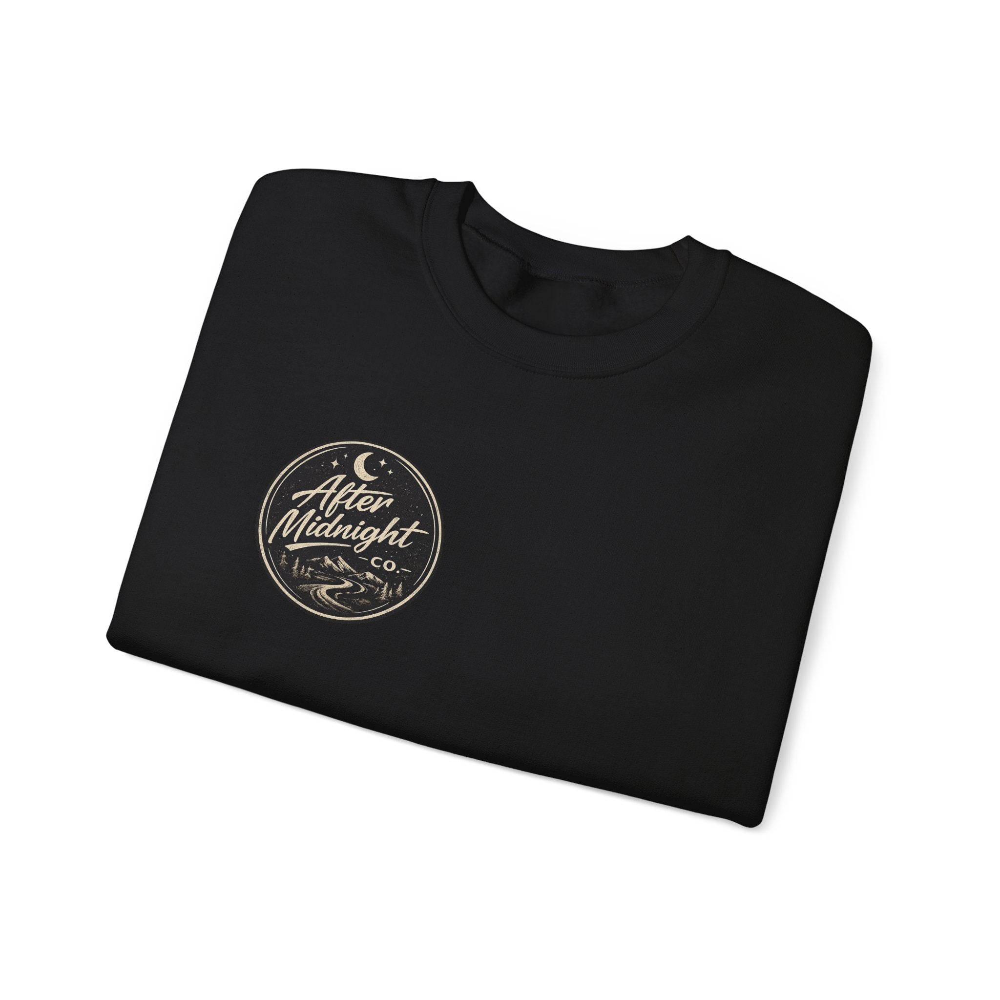 Crewneck Sweatshirt — "You're Not Riding Alone" Motorcycle Night Ride Design