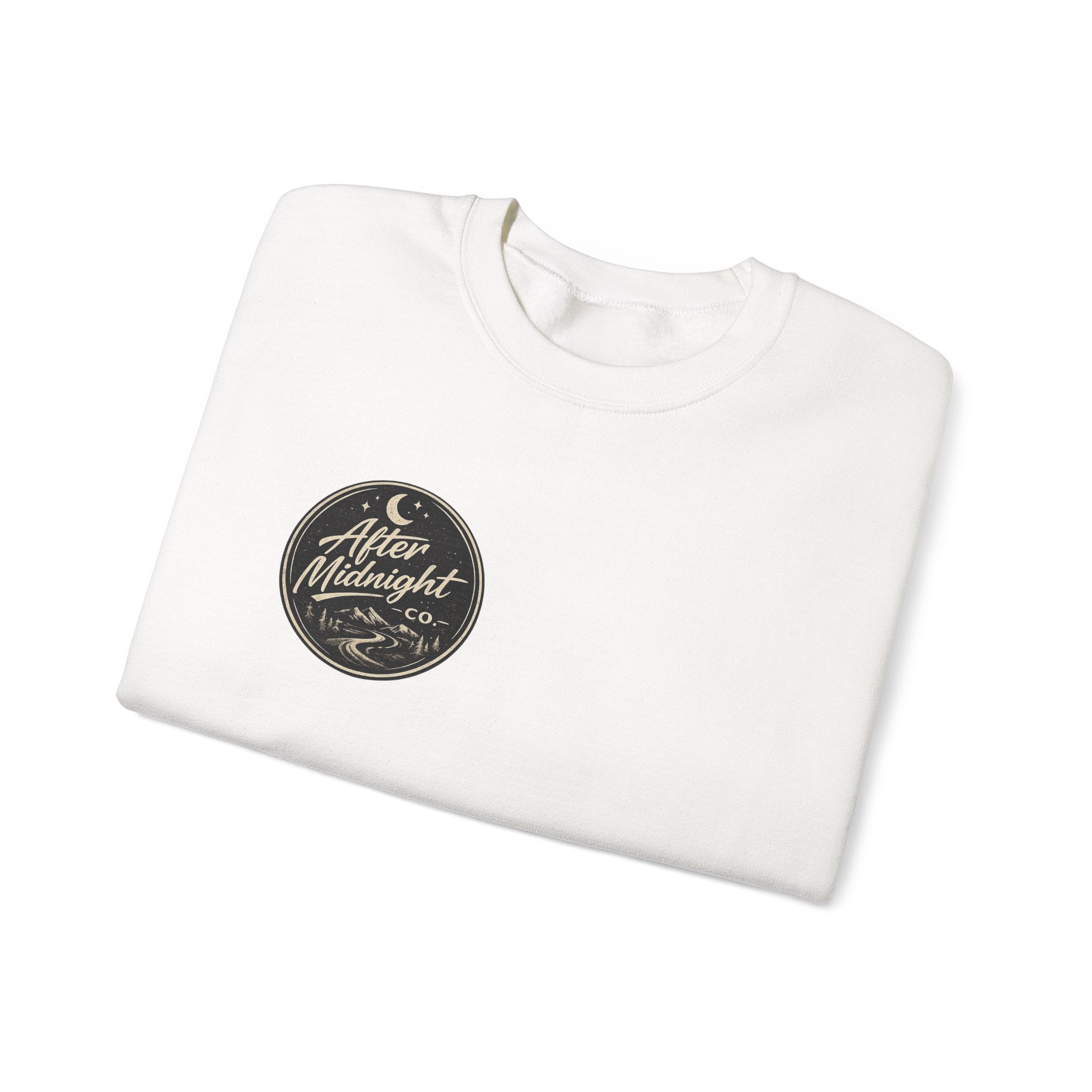 Crewneck Sweatshirt — "You're Not Riding Alone" Motorcycle Night Ride Design