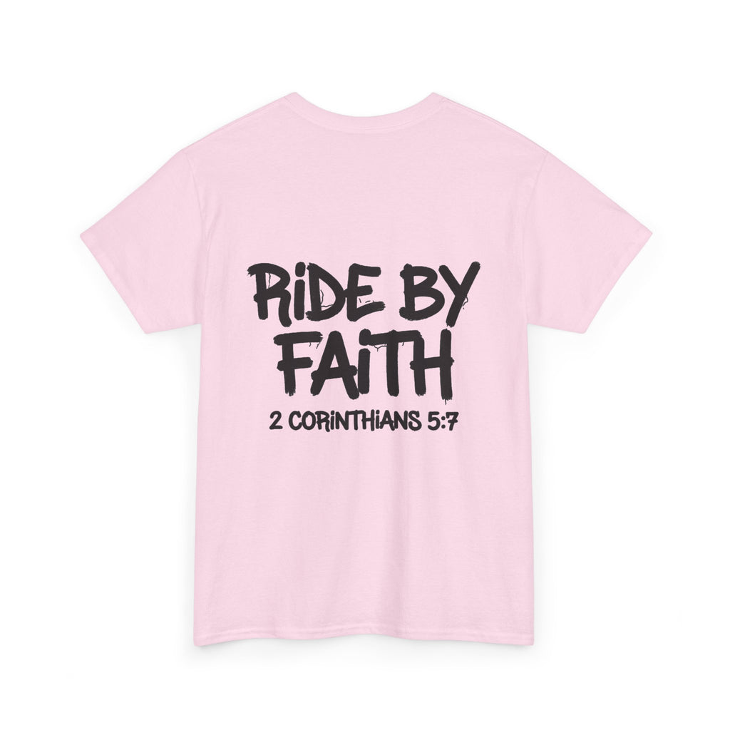 Ride By Faith Tee — "Trust The Ride" Christian Scripture T-Shirt (2 Corinthians 5:7)