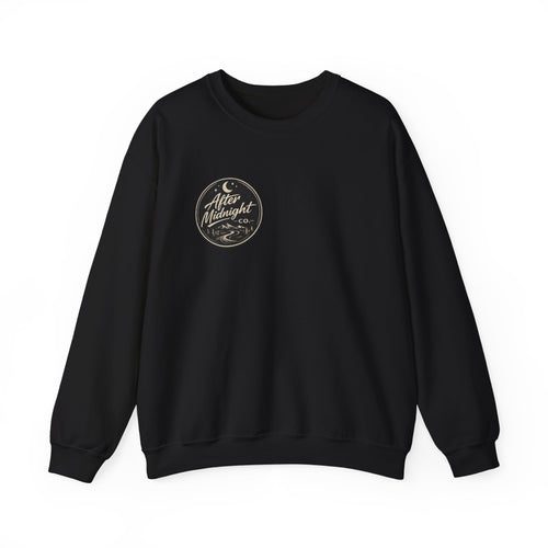 Crewneck Sweatshirt — "You're Not Riding Alone" Motorcycle Night Ride Design
