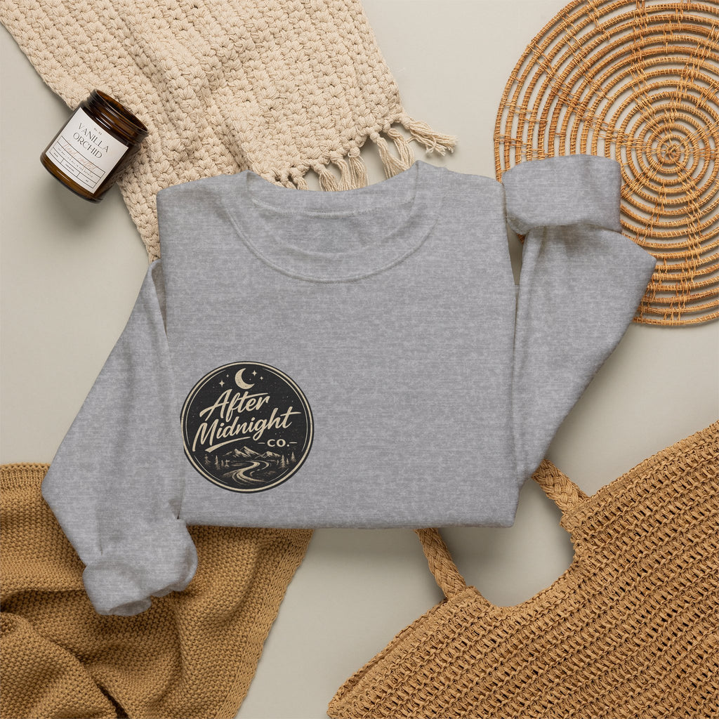 Crewneck Sweatshirt — "You're Not Riding Alone" Motorcycle Night Ride Design