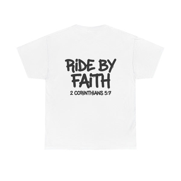 Ride By Faith Tee — "Trust The Ride" Christian Scripture T-Shirt (2 Corinthians 5:7)