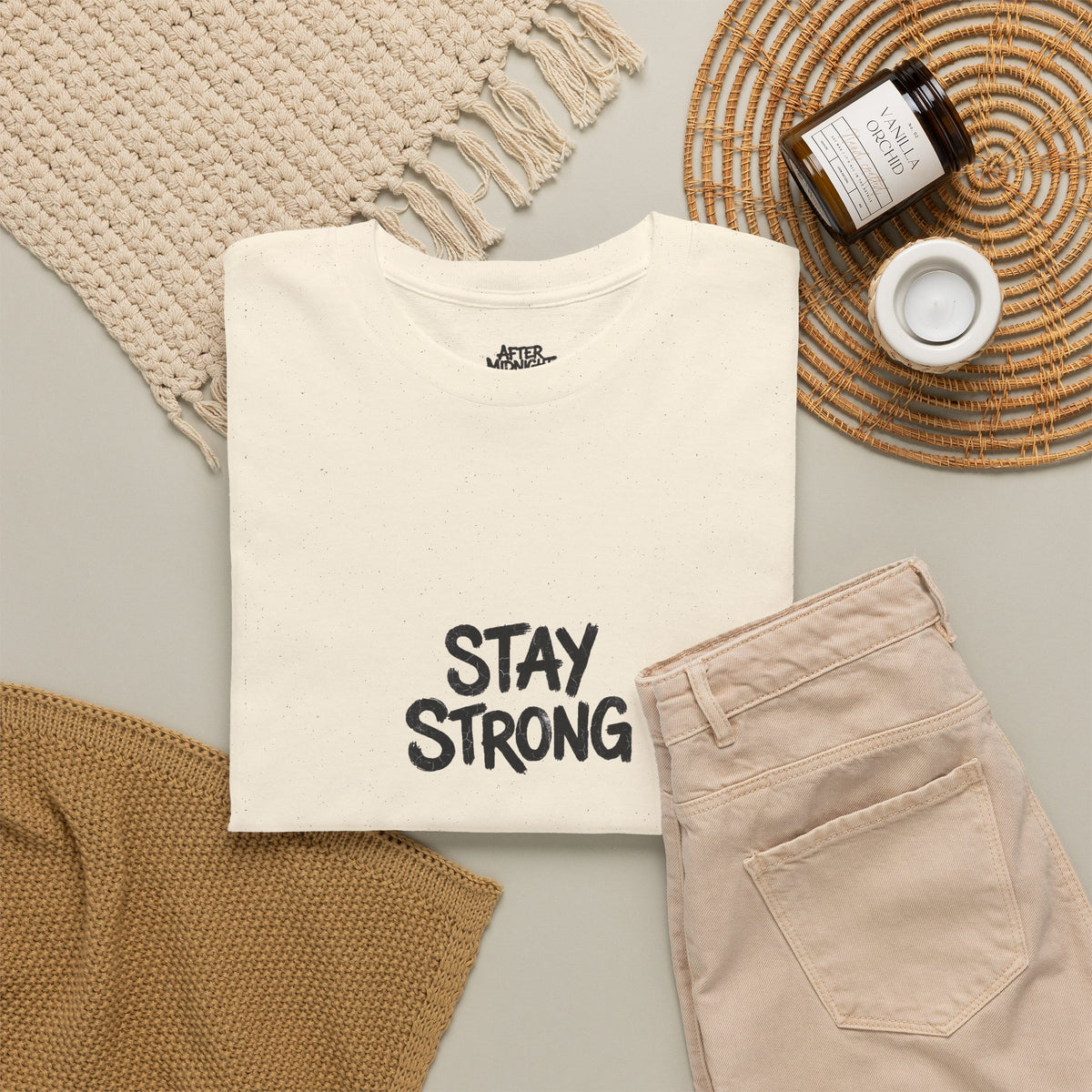 Stay Strong Christian Tee — “The Lord Is My Strength” Psalm 28:7 Inspirational T-Shirt