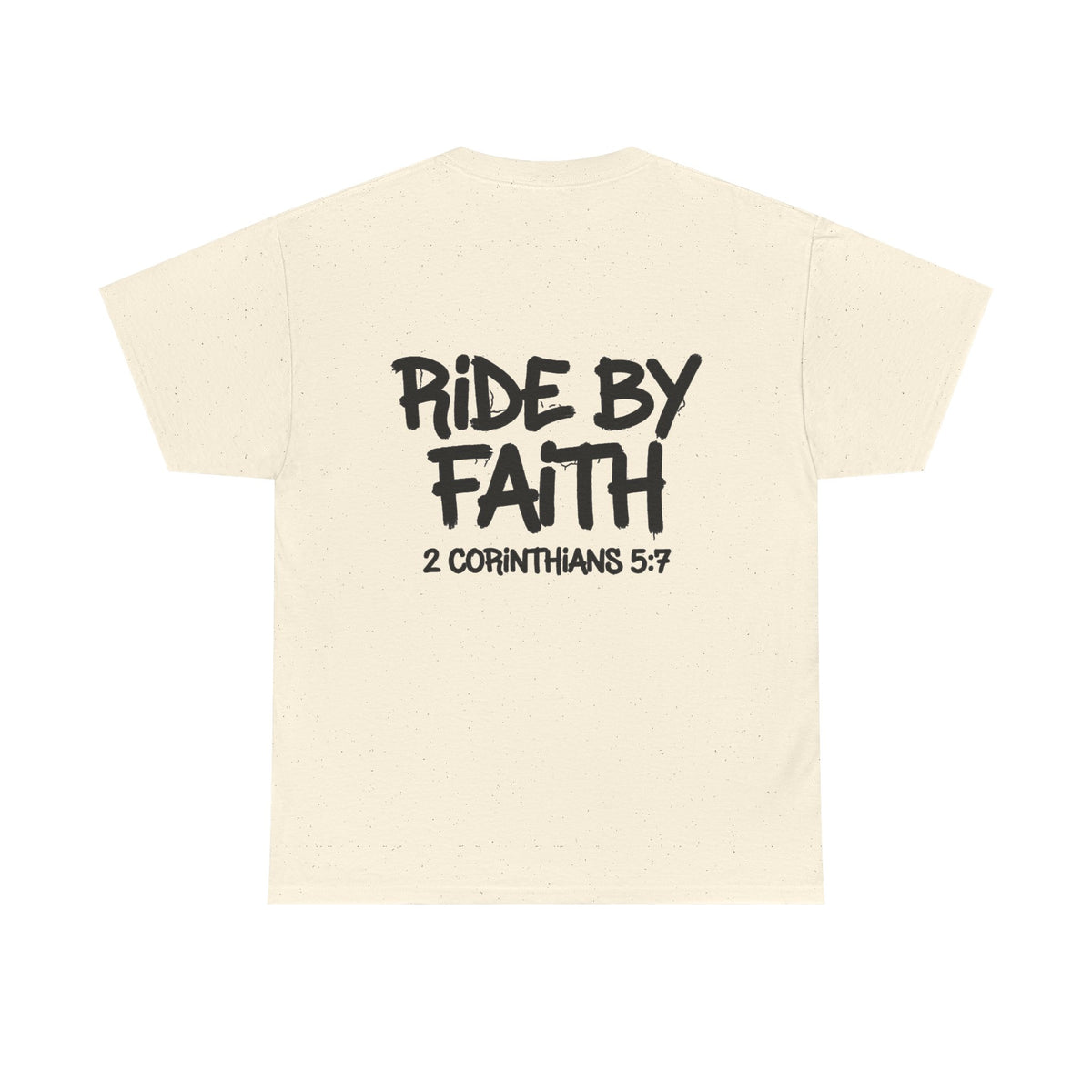 Ride By Faith Tee — "Trust The Ride" Christian Scripture T-Shirt (2 Corinthians 5:7)
