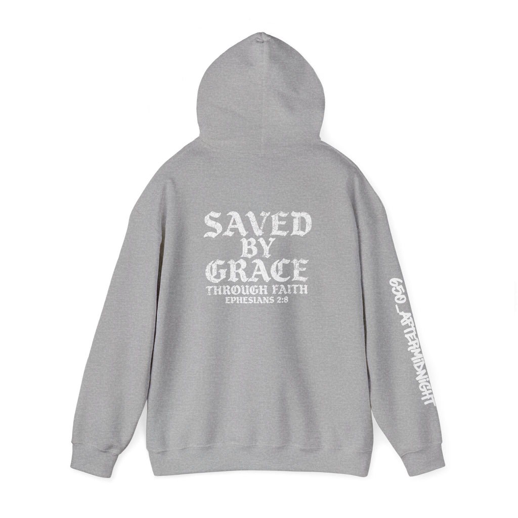 Saved By Grace Hoodie — Christian Faith Pullover (Ephesians 2:8)