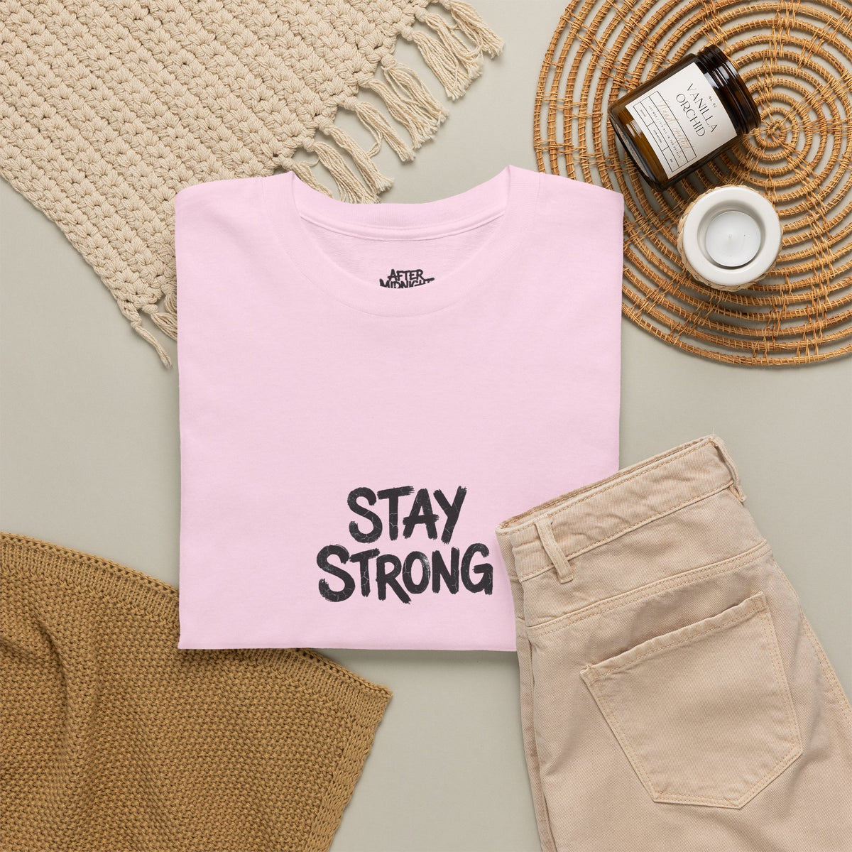Stay Strong Christian Tee — “The Lord Is My Strength” Psalm 28:7 Inspirational T-Shirt