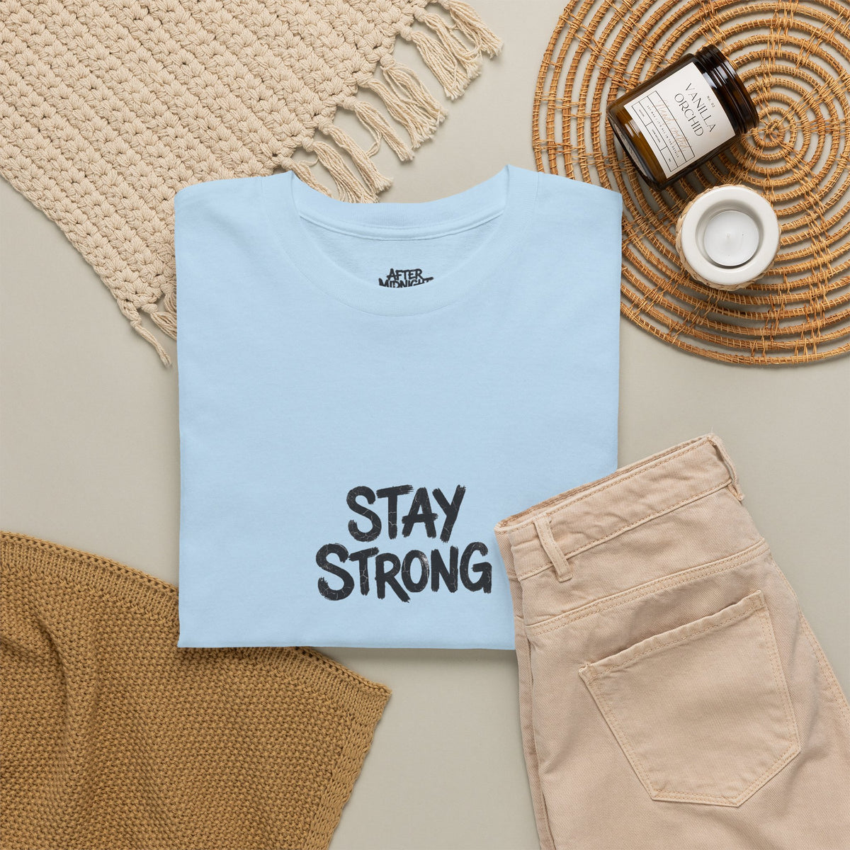 Stay Strong Christian Tee — “The Lord Is My Strength” Psalm 28:7 Inspirational T-Shirt