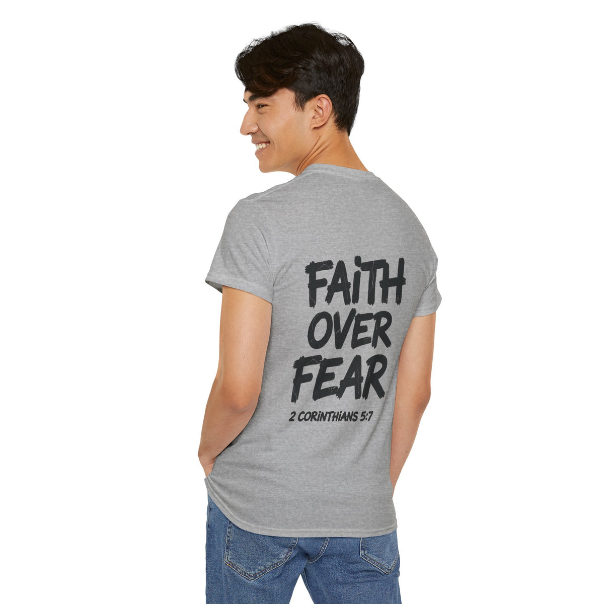 Faith Over Fear T‑Shirt — Bold Inspirational Christian Tee