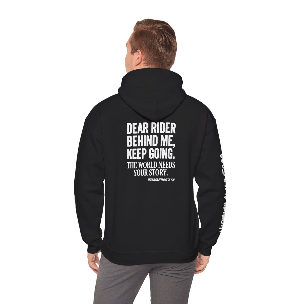 “Dear Rider Behind Me, Keep Going”