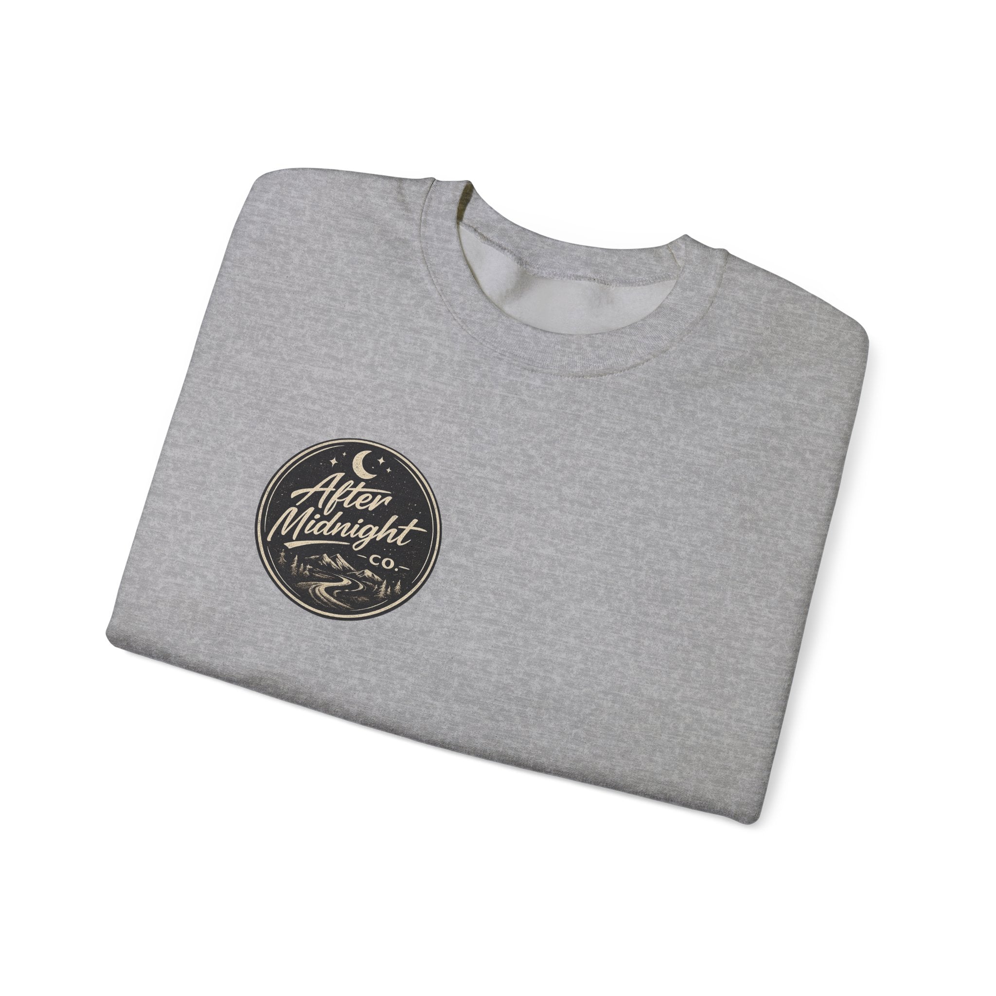 Crewneck Sweatshirt — "You're Not Riding Alone" Motorcycle Night Ride Design